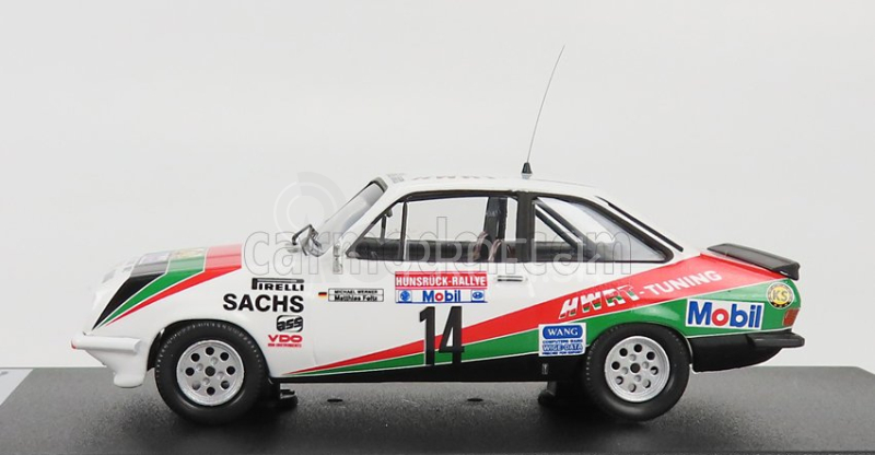 Trofeu Ford england Escort Mkii Rs 2000 N 14 Rally Hunsruck 1984 M.werner - M.feltz 1:43 Biela červená zelená