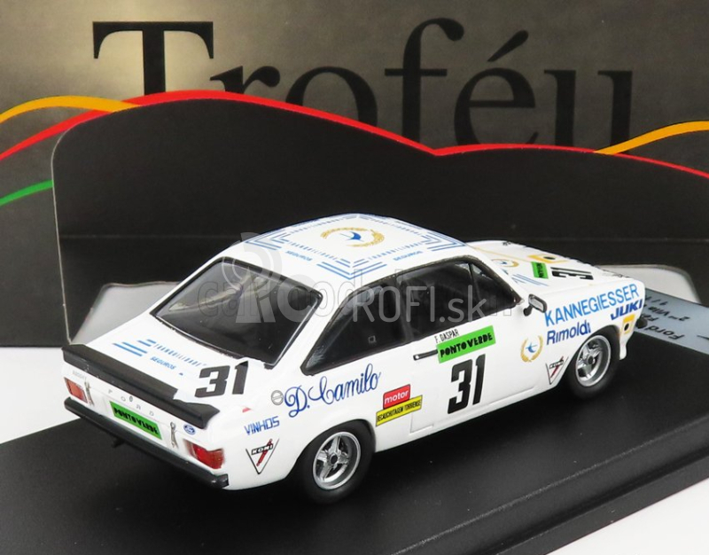 Trofeu Ford england Escort Mkii Rs 2000 N 31 2nd Rally Vila Do Conde 1981 F.gaspar 1:43 White