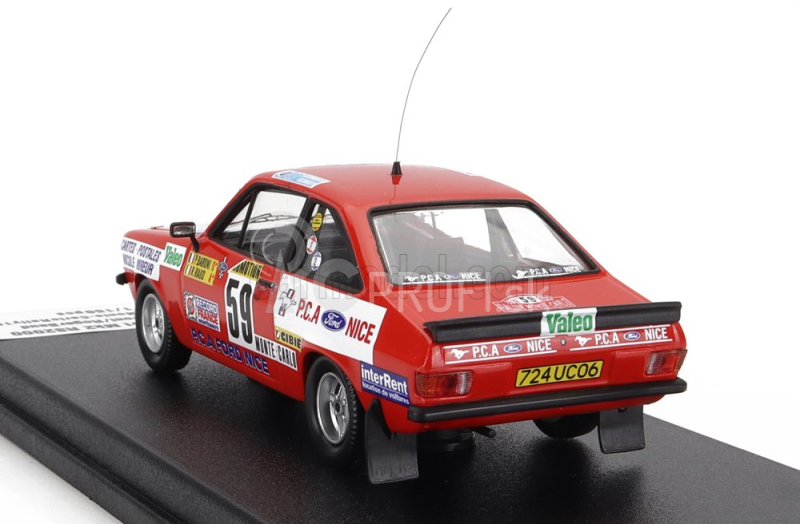 Trofeu Ford england Escort Mkii Rs2000 (nočná verzia) N 59 Rally Montecarlo 1982 C.baroni - R.baud 1:43 Red