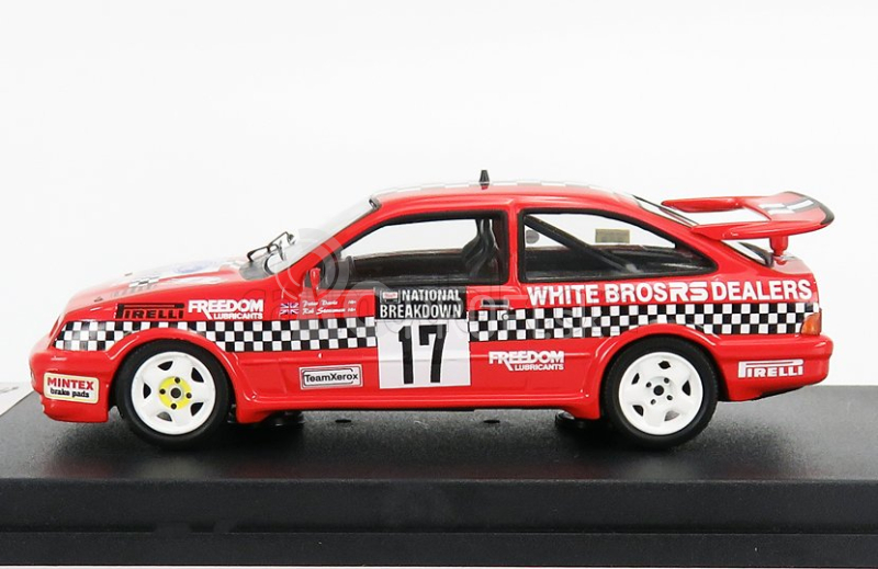 Trofeu Ford england Sierra Cosworth Rs N 17 Rally National Breakdown 1987 R.stoneman - P.davis 1:43 Red Black