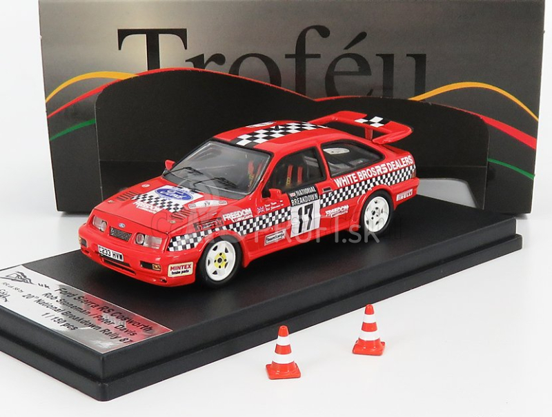 Trofeu Ford england Sierra Cosworth Rs N 17 Rally National Breakdown 1987 R.stoneman - P.davis 1:43 Red Black