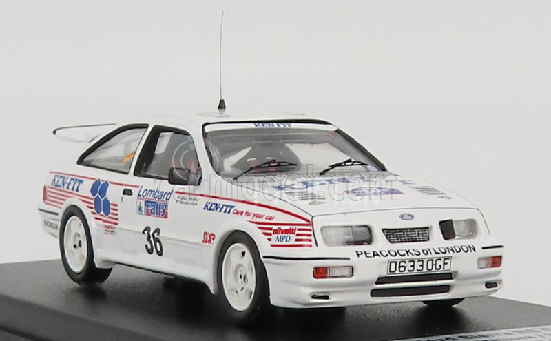 Trofeu Ford england Sierra Rs Cosworth N 36 Rally Rac Lombard 1987 C.mellors - H.white 1:43 Biela