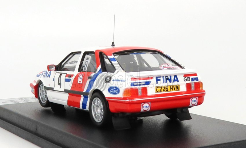 Trofeu Ford england Sierra Xr 4x4 Team Fina (nočná verzia) 4th Boucles De Spa 1988 M.lovell - T.herryman 1:43 Biela červená modrá