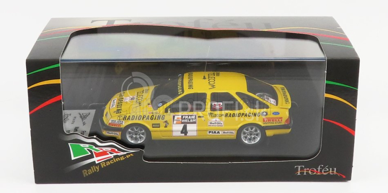 Trofeu Ford england Sierra Xr4 N 4 Rally Welsh 1987 M.lovell - R.freeman 1:43 Žltá