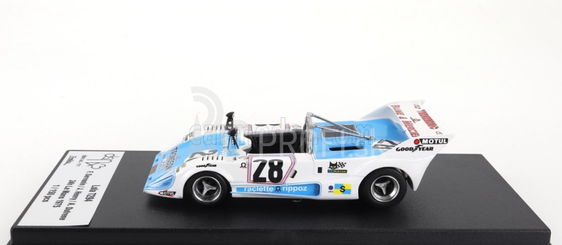 Trofeu Lola T294 1994cc S4 Team Societe Racing Organisation Course N 28 24h Le Mans 1975 Francois Servanin - Jacques Henry - Albert Dufrene 1:43 Biela Svetlomodrá