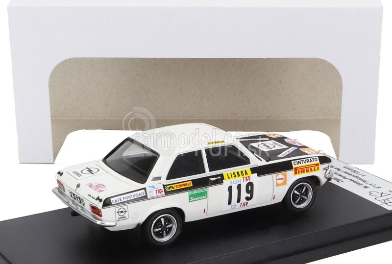 Trofeu Opel Ascona (nočná verzia) N 119 Winner Rally Tap 1971 Manuel Gomes Pereira - Jose Marcal 1:43 Biela Čierna