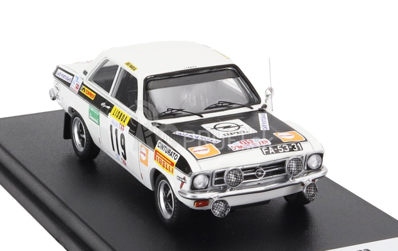 Trofeu Opel Ascona (nočná verzia) N 119 Winner Rally Tap 1971 Manuel Gomes Pereira - Jose Marcal 1:43 Biela Čierna