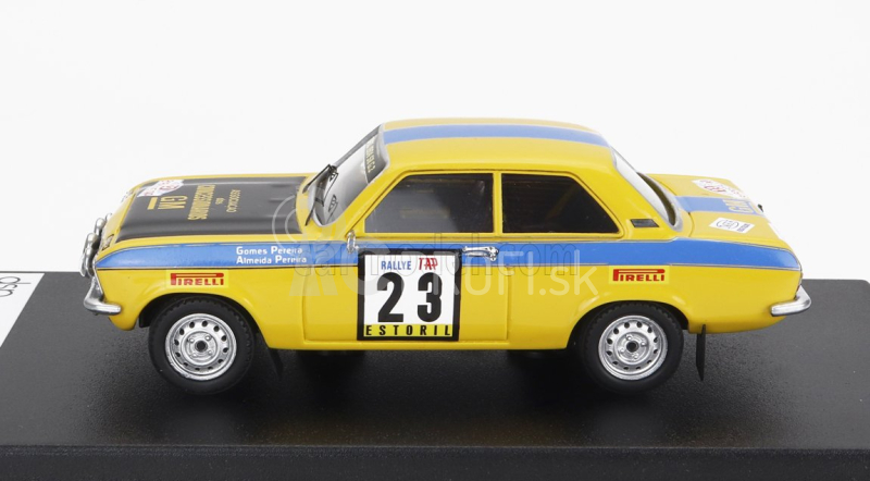 Trofeu Opel Ascona (nočná verzia) N 23 Rally Tap 1974 G.pereira - A.aimeida Pereira 1:43 Žltá Modrá