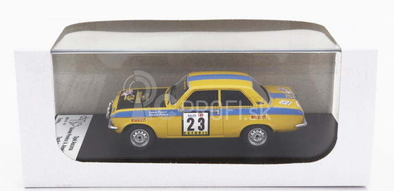 Trofeu Opel Ascona (nočná verzia) N 23 Rally Tap 1974 G.pereira - A.aimeida Pereira 1:43 Žltá Modrá