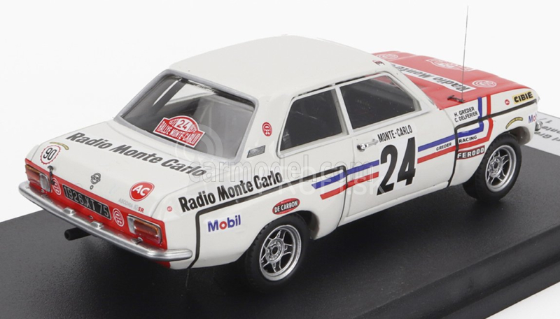 Trofeu Opel Ascona (nočná verzia) N 24 Rally Montecarlo 1972 Henri Greder - Christian Delferier 1:43 Biela červená