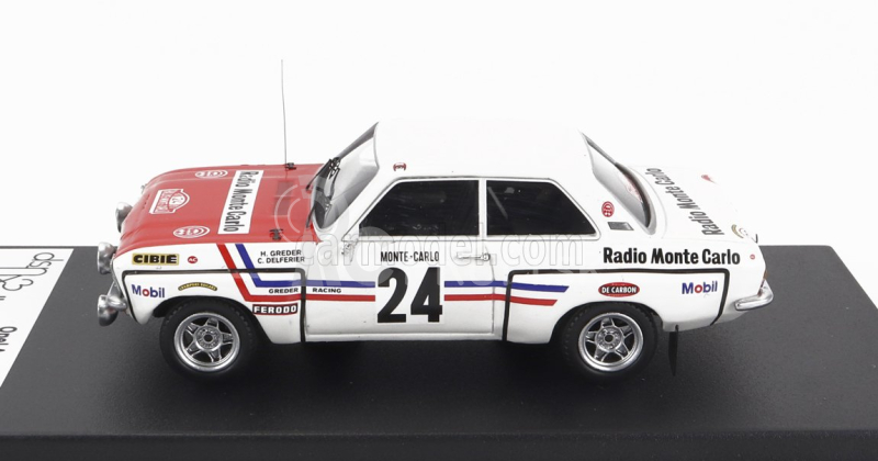 Trofeu Opel Ascona (nočná verzia) N 24 Rally Montecarlo 1972 Henri Greder - Christian Delferier 1:43 Biela červená