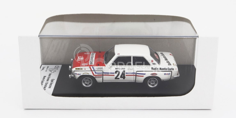 Trofeu Opel Ascona (nočná verzia) N 24 Rally Montecarlo 1972 Henri Greder - Christian Delferier 1:43 Biela červená