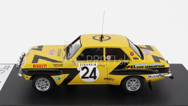 Trofeu Opel Ascona (nočná verzia) N 24 Rally Montecarlo 1975 A.kullang - C.g.andersson 1:43 Žltá Čierna