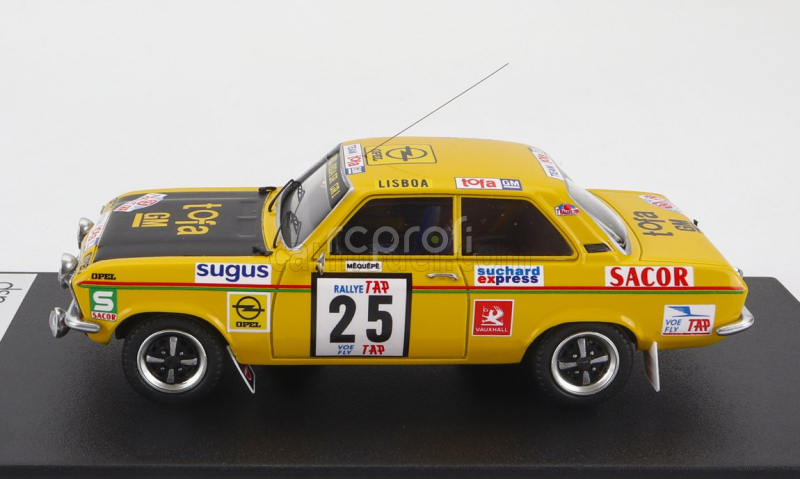 Trofeu Opel Ascona (nočná verzia) N 25 Rally Tap 1973 M.quepe - M.amaral 1:43 Žltá čierna