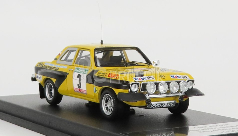 Trofeu Opel Ascona (nočná verzia) N 3 Rally Portugalsko 1975 W.rohrl - J.berger 1:43 Žltá čierna