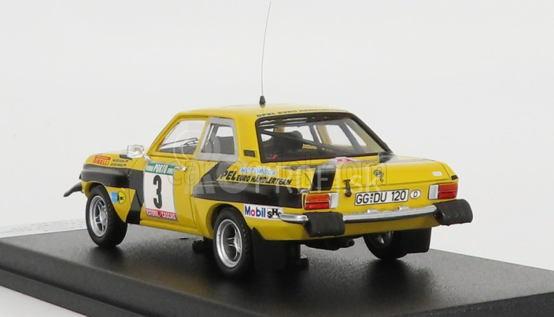 Trofeu Opel Ascona (nočná verzia) N 3 Rally Portugalsko 1975 W.rohrl - J.berger 1:43 Žltá čierna