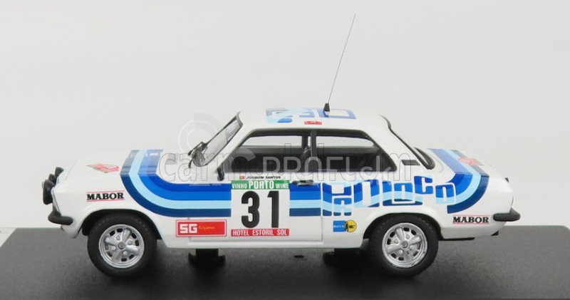 Trofeu Opel Ascona (nočná verzia) N 31 Rally Portugalsko 1980 J.santos - L.alegria 1:43 Biela Modrá