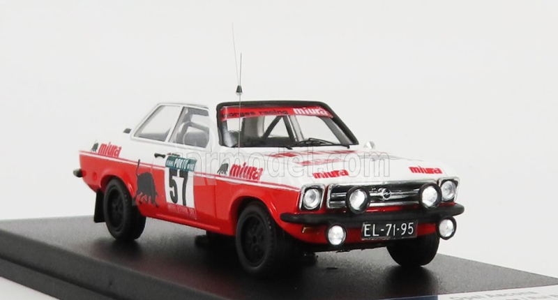 Trofeu Opel Ascona (nočná verzia) N 57 Rally Portugal 1978 J.p.borges - R.bevilacqua 1:43 Červená biela