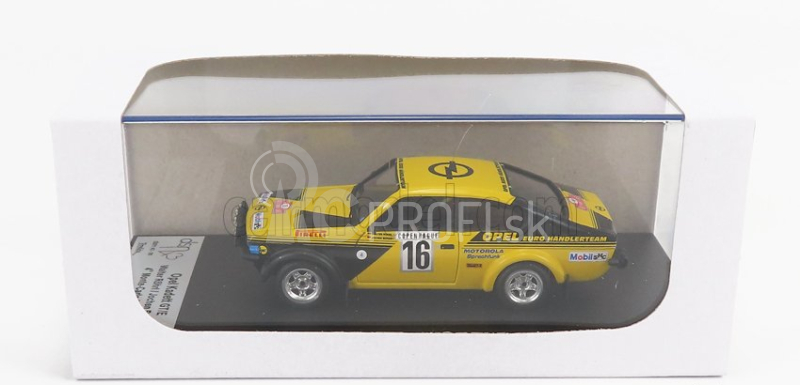 Trofeu Opel Kadett C Gt/e (nočná verzia) N 16 4th Rally Montecarlo 1976 Walter Rohrl - Jochen Berger 1:43 Žltá čierna