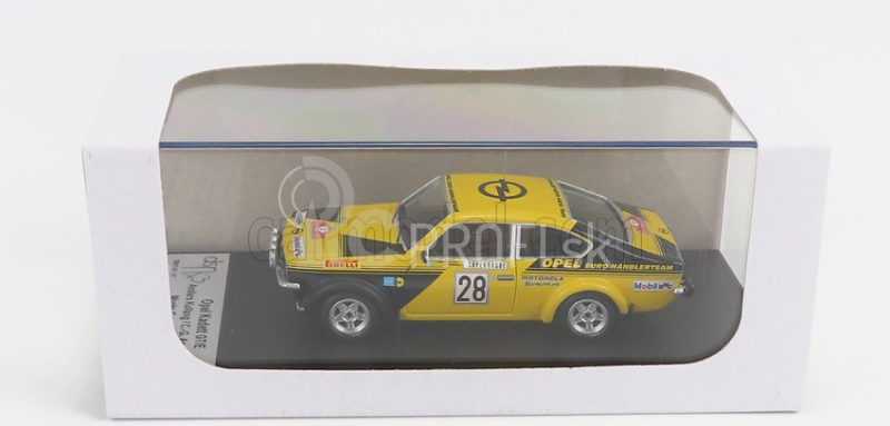 Trofeu Opel Kadett C Gt/e (nočná verzia) N 28 Rally Montecarlo 1976 Anders Kullang - Claes Goran Andersson 1:43 žltá čierna