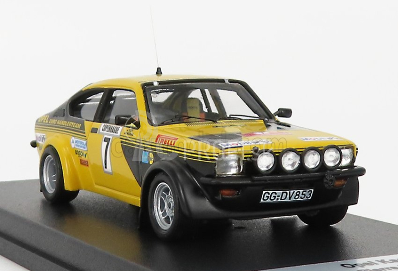 Trofeu Opel Kadett Gt/e (nočná verzia) N 7 Rally Montecarlo 1977 J.p.nicolas - J.todt 1:43 Žltá čierna