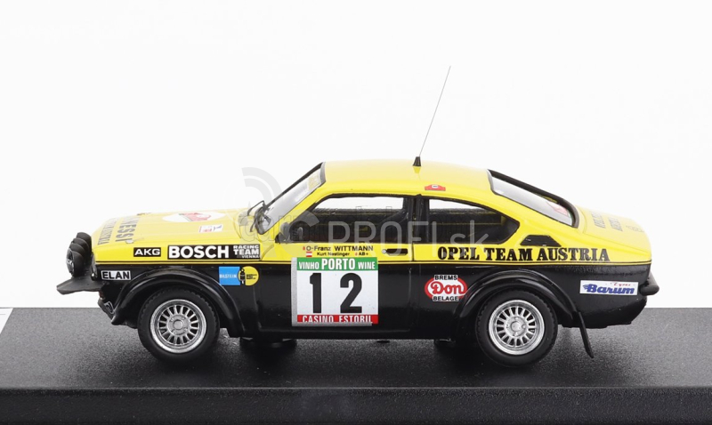 Trofeu Opel Kadett Gte (nočná verzia) N 12 Rally Portugalsko 1977 F.wittmann - K.nestinger 1:43 Žltá čierna