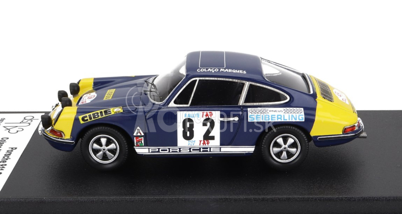 Trofeu Porsche 911s Coupe N 82 Tap Rally 1970 Colaco Marques - Jorge Cirne 1:43 Modro-žltá