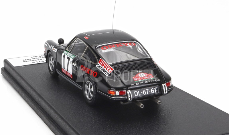 Trofeu Porsche 911s Coupe (nočná verzia) N 17 Rally Portugal 1977 Mario Silva - Sa Chaves 1:43 Čierna