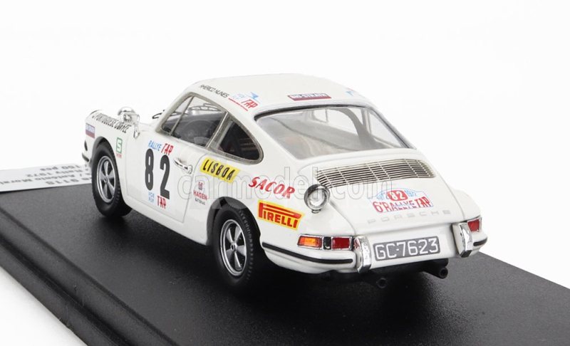 Trofeu Porsche 911s (nočná verzia) N 82 Tap Rally 1972 A.nunes - A.morais 1:43 Biela