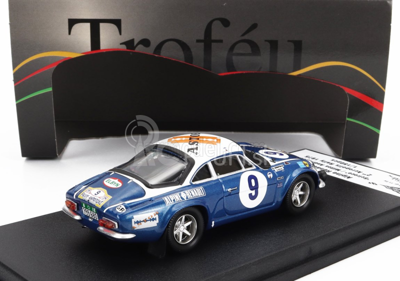 Trofeu Renault A110 Alpine (nočná verzia) N 9 2nd Rally Acropolis 1975 Tassos Livieratos (siroco) - Miltos Andrioulos 1:43 Blue Met White