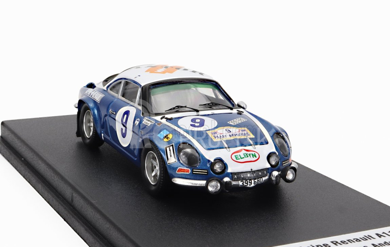 Trofeu Renault A110 Alpine (nočná verzia) N 9 2nd Rally Acropolis 1975 Tassos Livieratos (siroco) - Miltos Andrioulos 1:43 Blue Met White