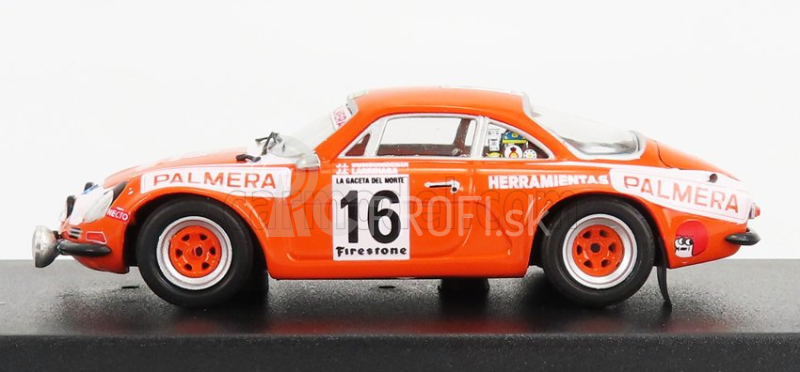 Trofeu Renault Alpine A110 N 16 Rally Firestone 1976 I.sunsundegui - J.larrinaga 1:43 Oranžová biela