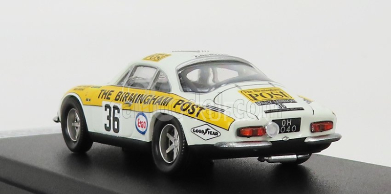 Trofeu Renault Alpine A110 N 36 Rally Rac Lombard 1971 N.hollier - M.broad 1:43 Bielo žltá