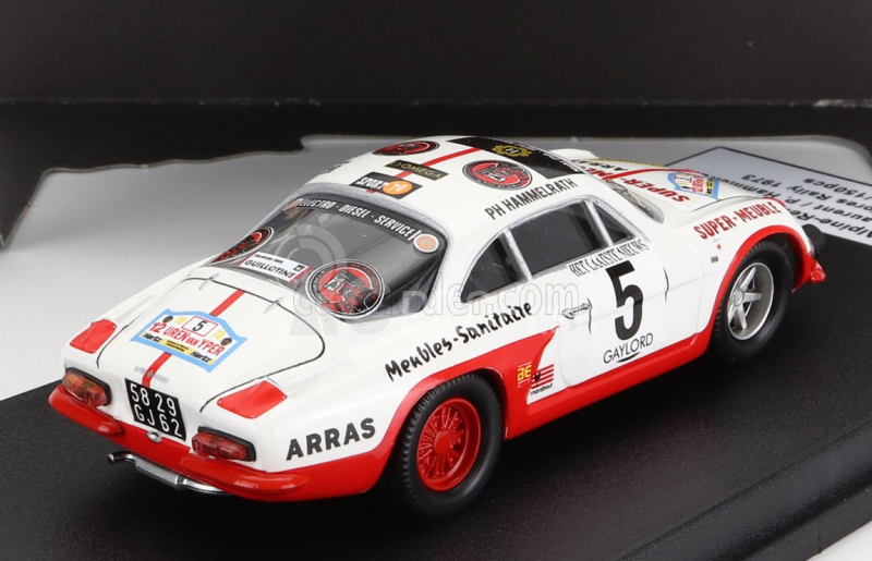 Trofeu Renault Alpine A110 N 5 2nd Rally Ypres 1973 S.laurent - P.hammelrath 1:43 Biela červená