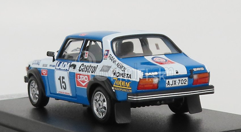 Trofeu Saab 99 Team Konela Racing N 15 Rally 1000 Lakes 1977 T.rainio - E.nyman 1:43 Modrá Biela