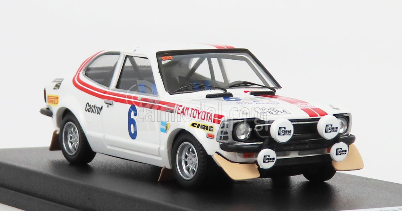 Trofeu Toyota Corolla Levin (nočná verzia) N 6 Rally Acropolis 1975 O.andersson - A.hertz 1:43 Biela červená