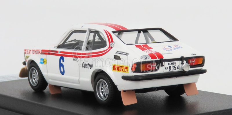 Trofeu Toyota Corolla Levin (nočná verzia) N 6 Rally Acropolis 1975 O.andersson - A.hertz 1:43 Biela červená