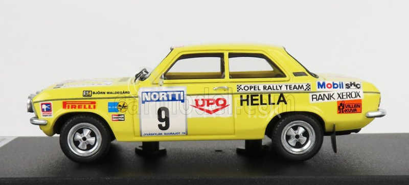 Trophy Opel Ascona A N 9 Rally 1000 Lakes 1974 B.waldegaard - A.hertz 1:43 Žltá