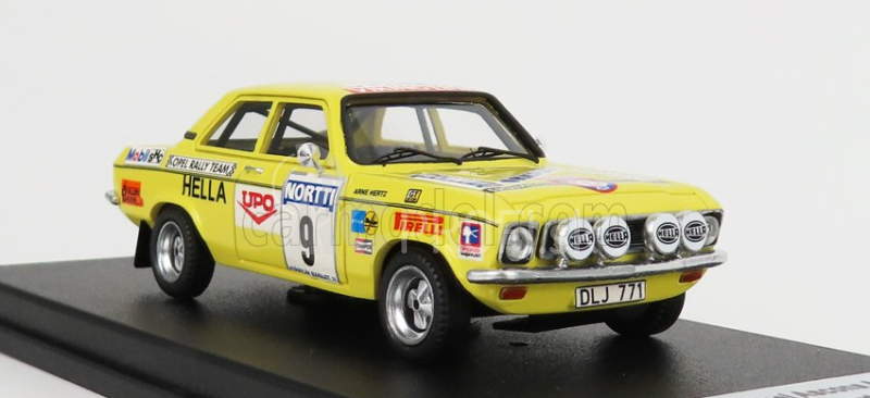 Trophy Opel Ascona A N 9 Rally 1000 Lakes 1974 B.waldegaard - A.hertz 1:43 Žltá