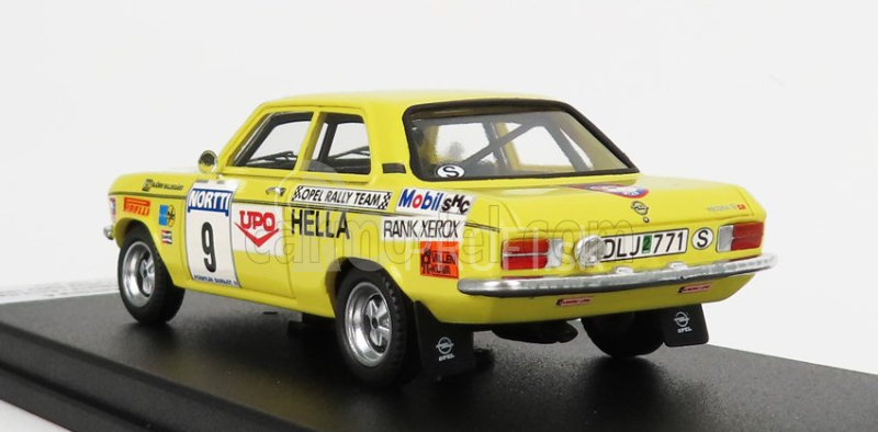 Trophy Opel Ascona A N 9 Rally 1000 Lakes 1974 B.waldegaard - A.hertz 1:43 Žltá