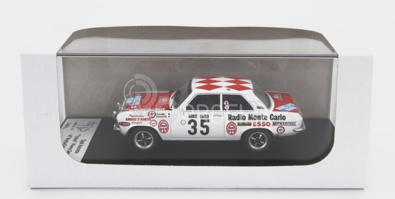 Trophy Opel Ascona N 35 Rally Montecarlo 1975 Tchine - P.gandolfo 1:43 Biela červená