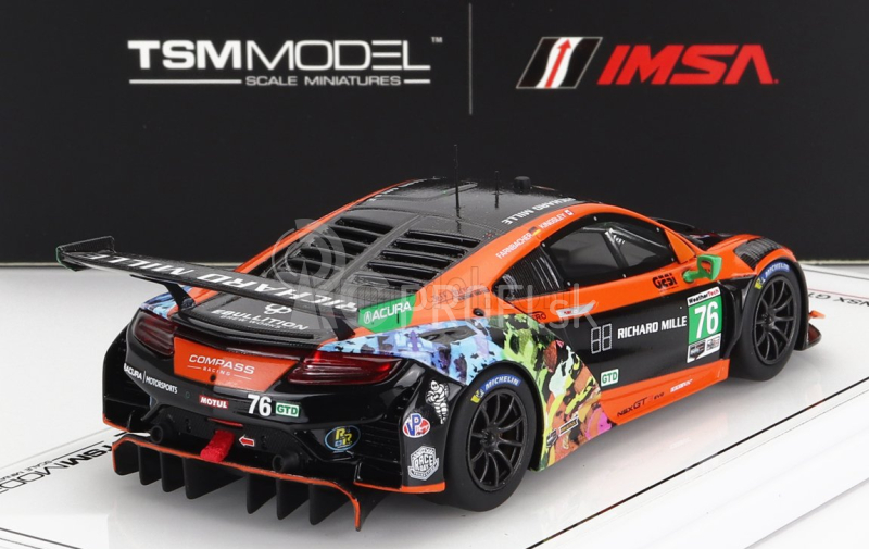 Truescale Acura Nsx Gt3 Evo Team Compass Racing N 76 Imsa 2021 M.mcmurry - M.farnbacher 1:43 oranžová čierna