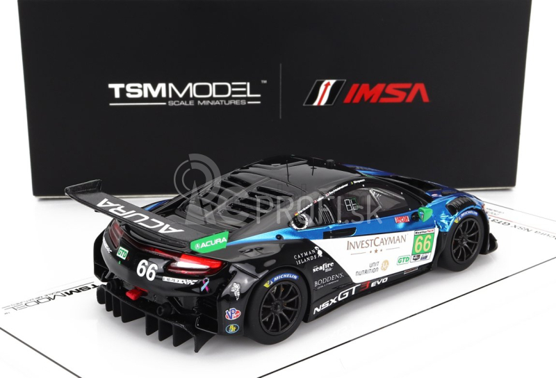 Truescale Acura Nsx Gt3 Evo22 3.5l Turbo V6 Team Gradient Racing N 66 24h Daytona 2022 K.simpson - T.bechtolsheimer 1:43 čierna biela modrá