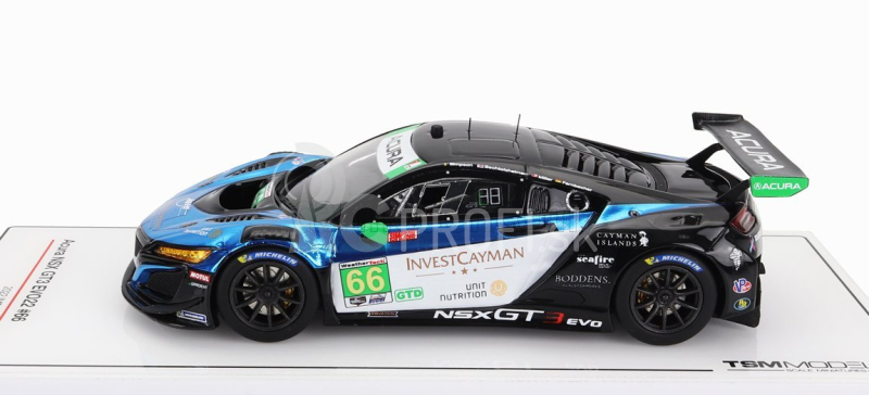 Truescale Acura Nsx Gt3 Evo22 3.5l Turbo V6 Team Gradient Racing N 66 24h Daytona 2022 K.simpson - T.bechtolsheimer 1:43 čierna biela modrá