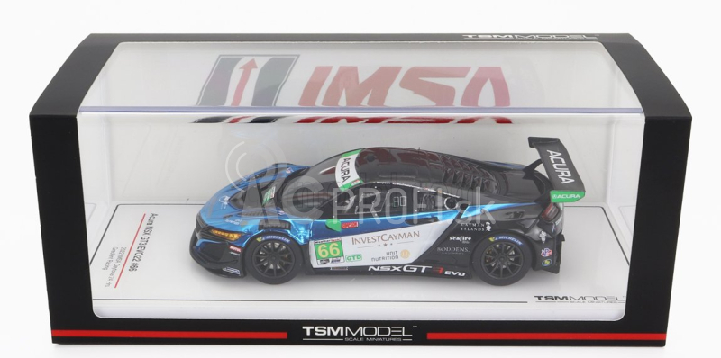 Truescale Acura Nsx Gt3 Evo22 3.5l Turbo V6 Team Gradient Racing N 66 24h Daytona 2022 K.simpson - T.bechtolsheimer 1:43 čierna biela modrá