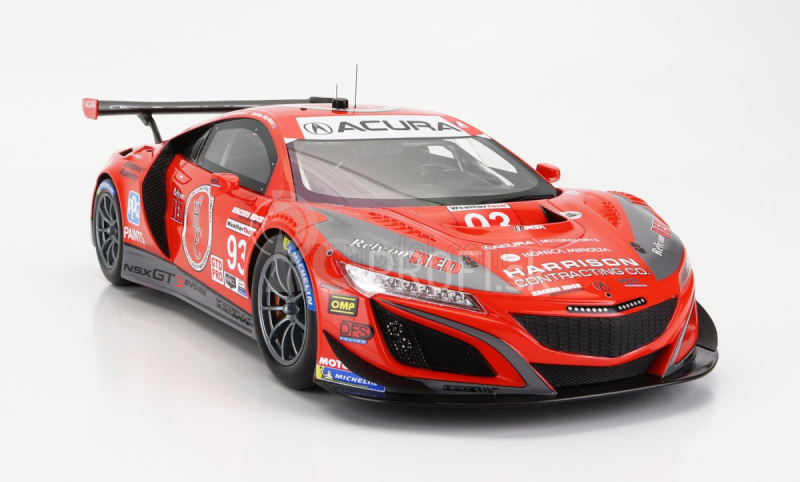 Truescale Acura Nsx Gt3 Evo22 Team Edge Motorsport N 93 12h Sebring 2022 1:18 červená