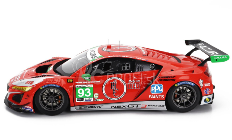 Truescale Acura Nsx Gt3 Evo22 Team Racers Edge N 93 Gtd Class 24h Daytona 2023 R.briscoe - D.formal - A.harrison - K.marcelli 1:18 Červená