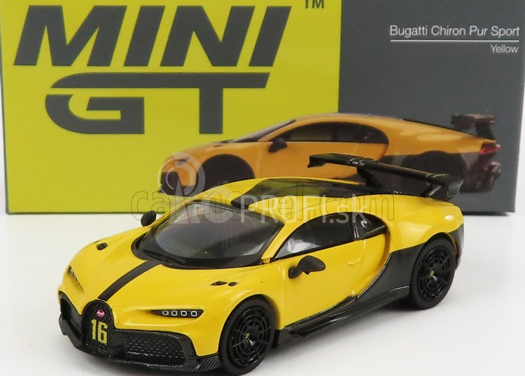 Truescale Bugatti Chiron Pur Sport N 16 2018 1:64 žltá čierna