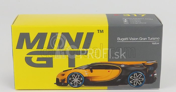 Truescale Bugatti Vision Gran Turismo N 16 Concept 2018 1:64 Yellow Carbon