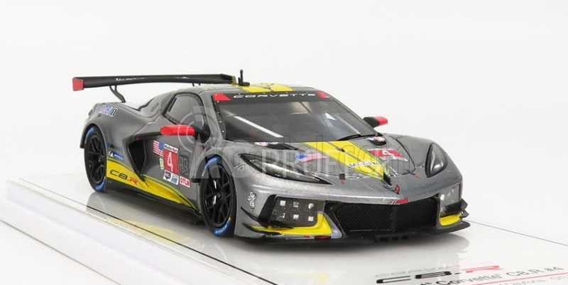 Truescale Chevrolet C8.r 6.2l V8 Team Corvette Racing N 4 2nd Gtlm Class 24h Daytona 2021 T.milner - A.sims - N.tandy 1:43 Žlto-sivá